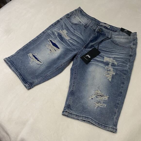 Public Supply NYC Men's Denim Jean Shorts Size 32 Blue - Picture 2 of 8